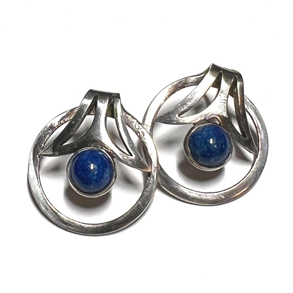 Silver and Lapis Post Earrings
